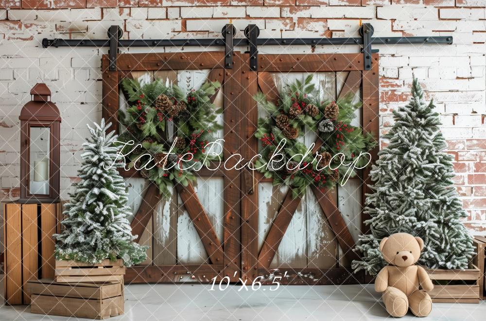 Kate Christmas Barn Doors Backdrop Designed by Patty Robert