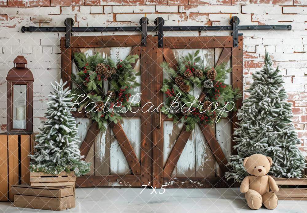 Kate Christmas Barn Doors Backdrop Designed by Patty Robert