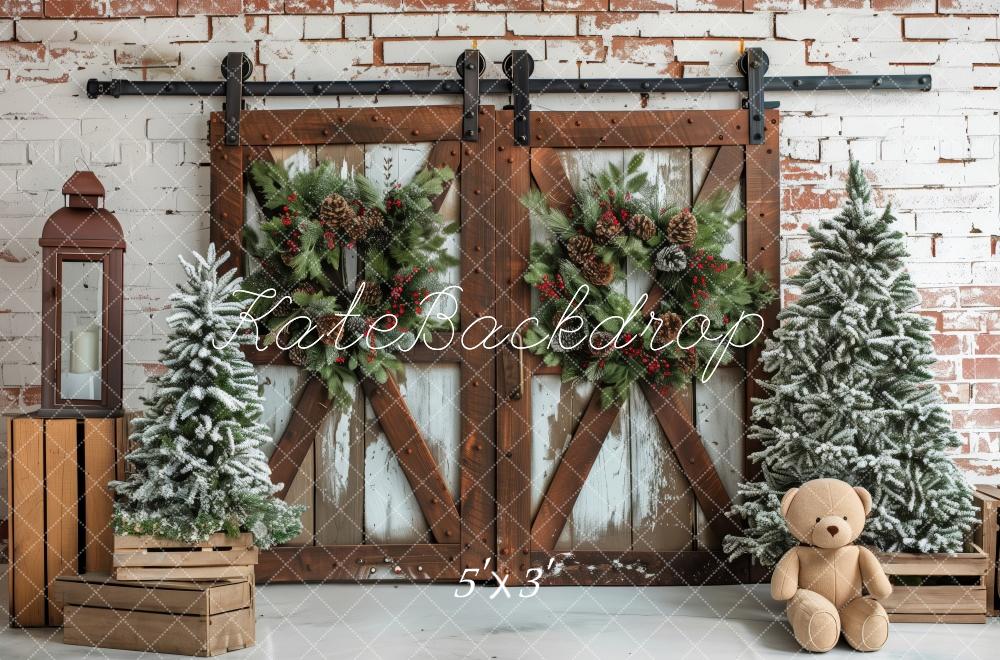 Kate Christmas Barn Doors Backdrop Designed by Patty Robert