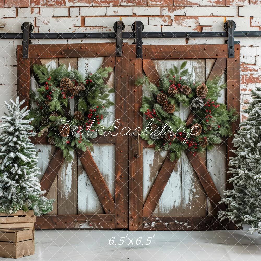 Kate Christmas Barn Doors Backdrop Designed by Patty Robert