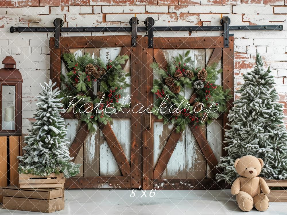 Kate Christmas Barn Doors Backdrop Designed by Patty Robert