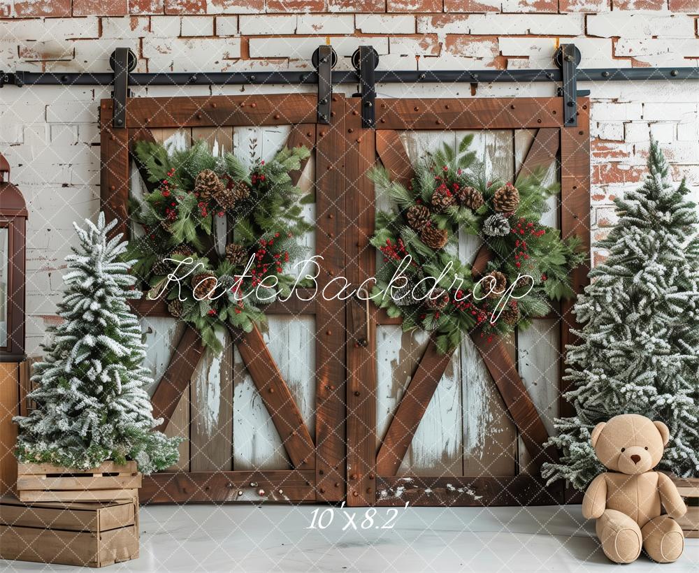 Kate Christmas Barn Doors Backdrop Designed by Patty Robert