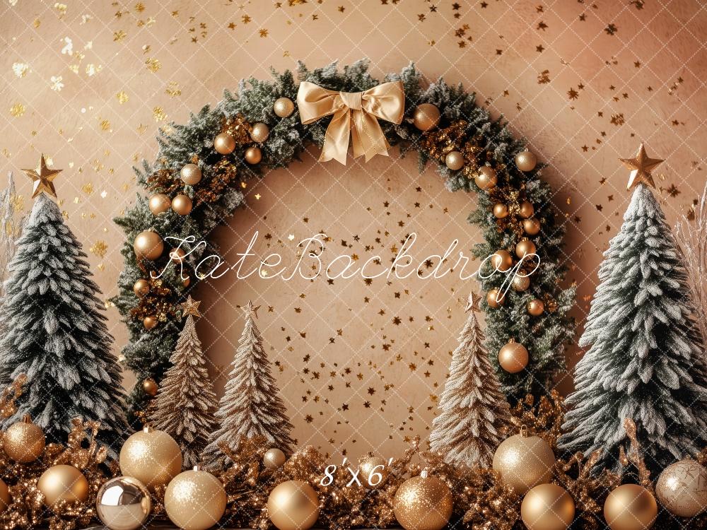 Kate Golden Christmas Arch Baubles Backdrop Designed by Patty Robert