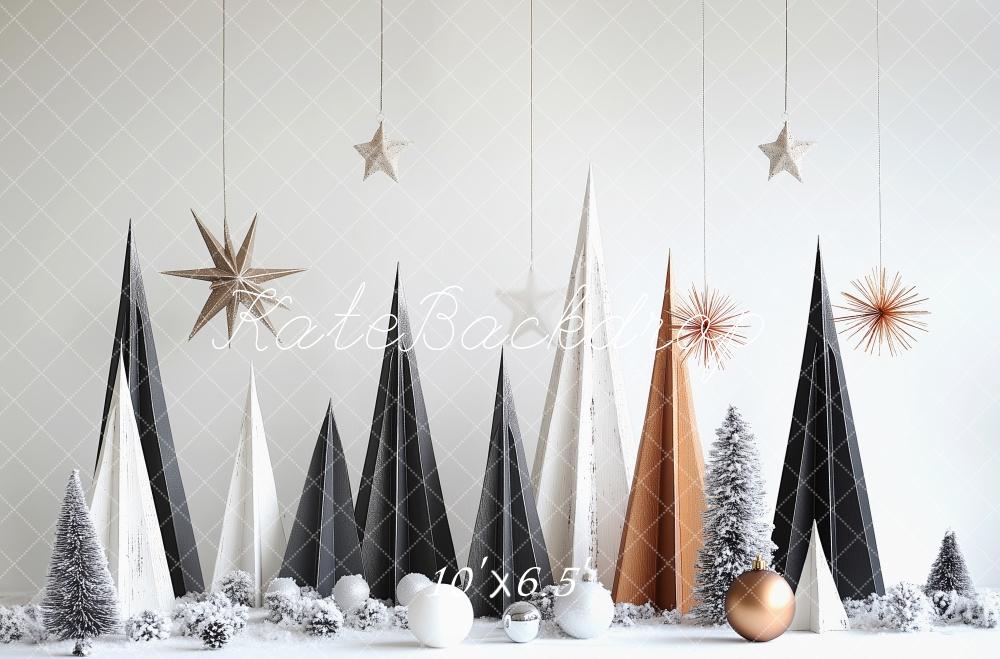 Kate Minimalist Modern Christmas Trees Backdrop Designed by Patty Robert