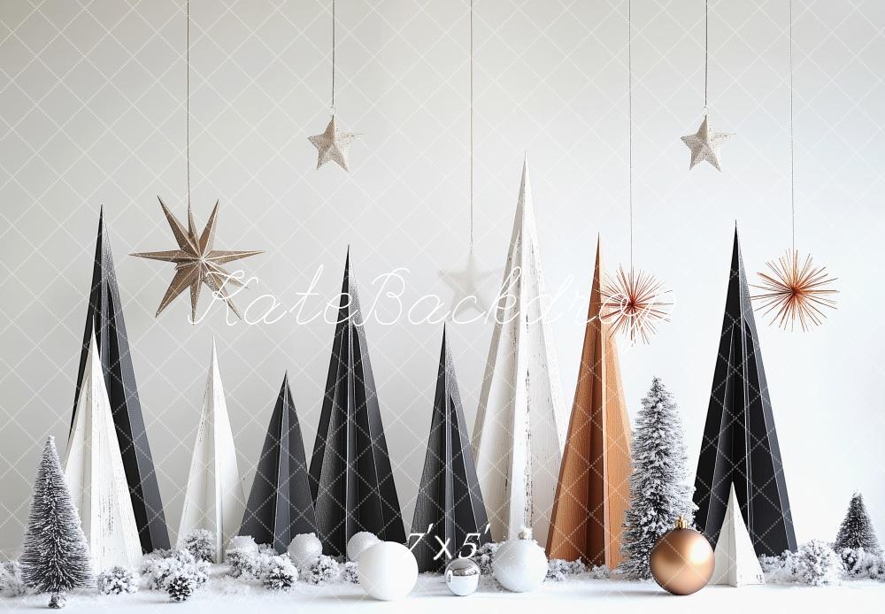 Kate Minimalist Modern Christmas Trees Backdrop Designed by Patty Robert