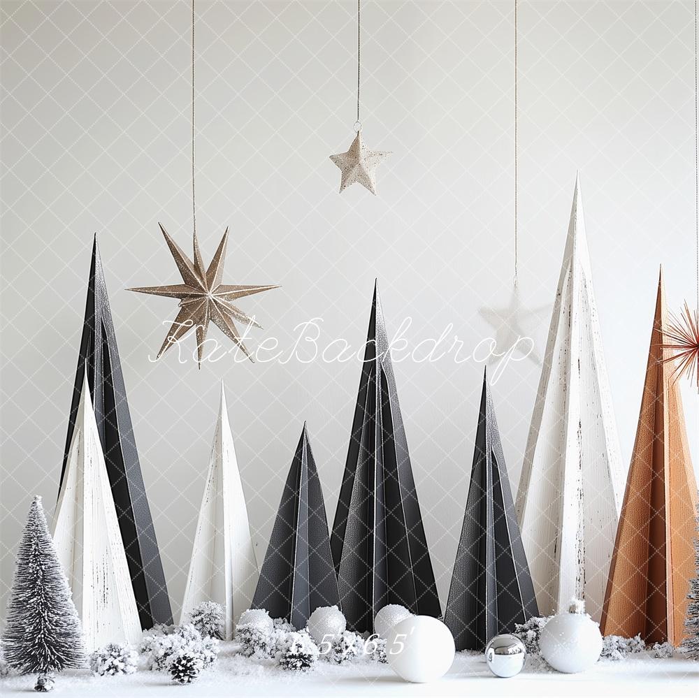 Kate Minimalist Modern Christmas Trees Backdrop Designed by Patty Robert