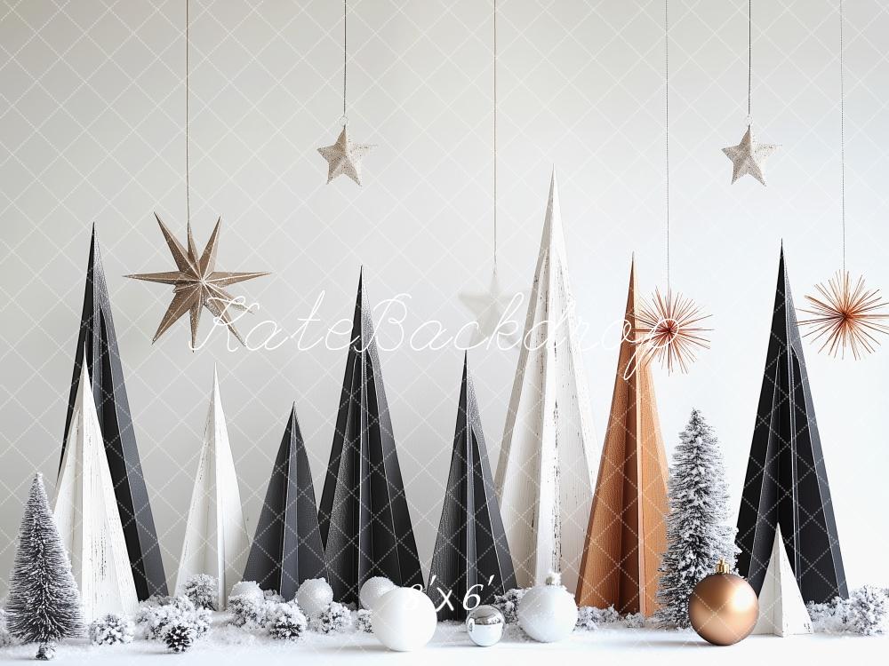 Kate Minimalist Modern Christmas Trees Backdrop Designed by Patty Robert