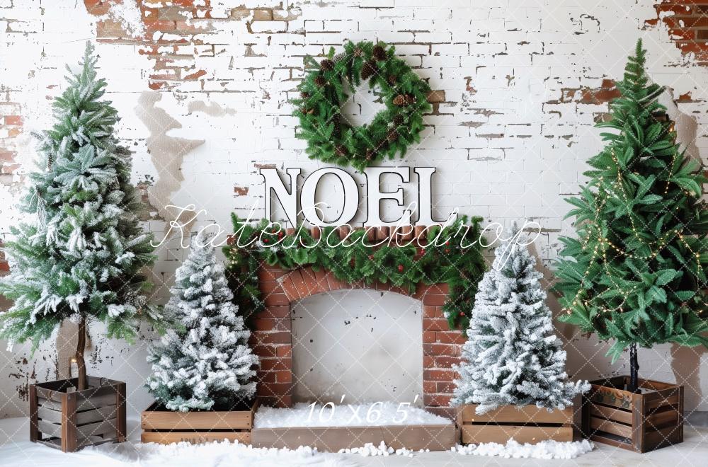 Kate Noel Fireplace Christmas Backdrop Designed by Patty Roberts