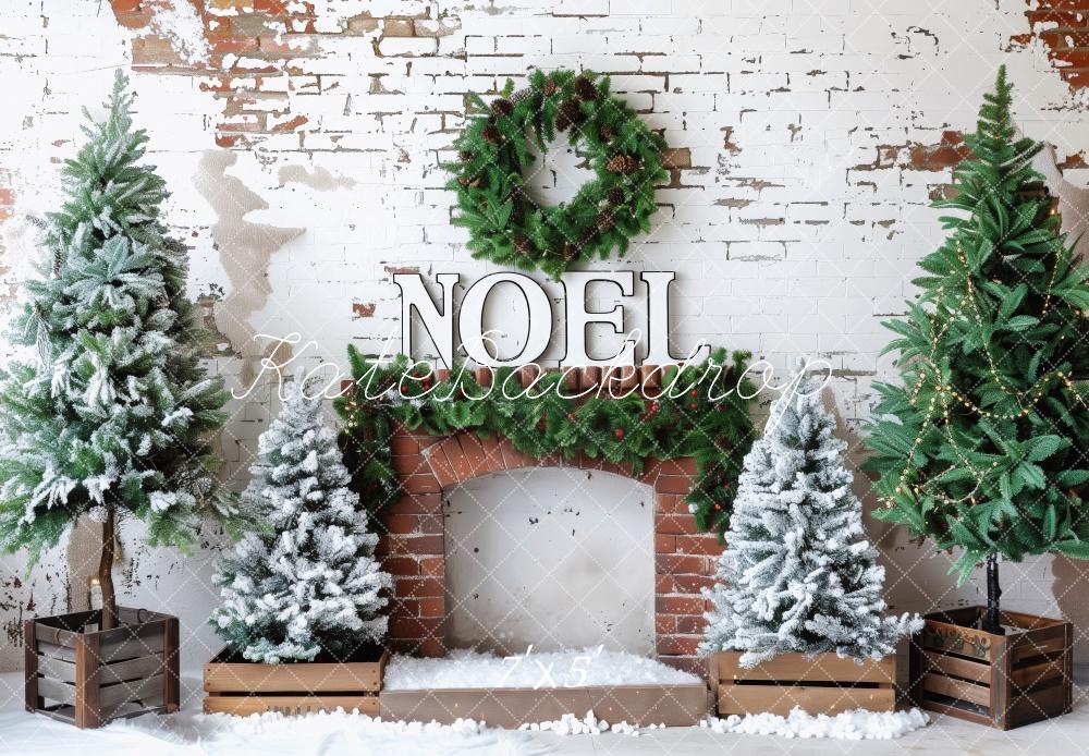 Kate Noel Fireplace Christmas Backdrop Designed by Patty Roberts