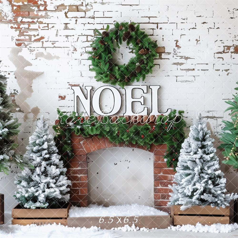 Kate Noel Fireplace Christmas Backdrop Designed by Patty Roberts