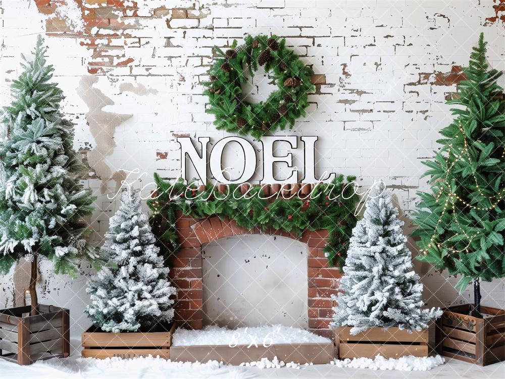 Kate Noel Fireplace Christmas Backdrop Designed by Patty Roberts