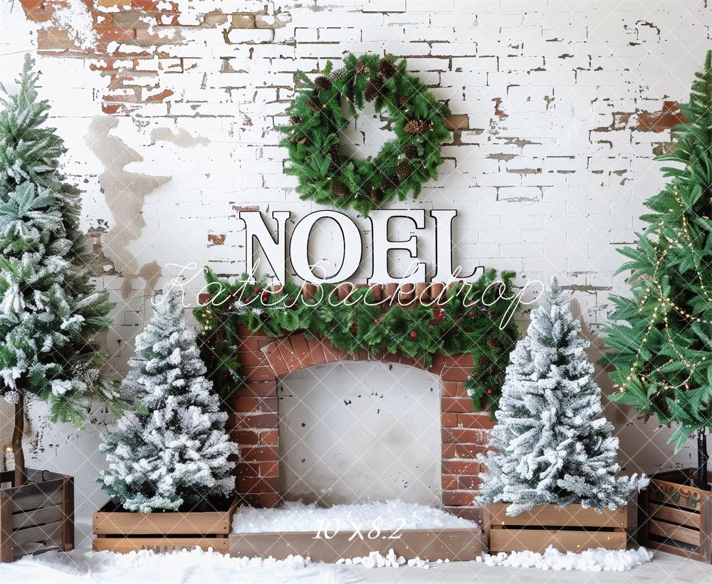 Kate Noel Fireplace Christmas Backdrop Designed by Patty Roberts