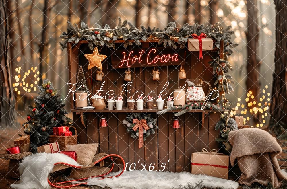 Kate Outdoor Hot Cocoa Bar Backdrop Designed by Patty Roberts