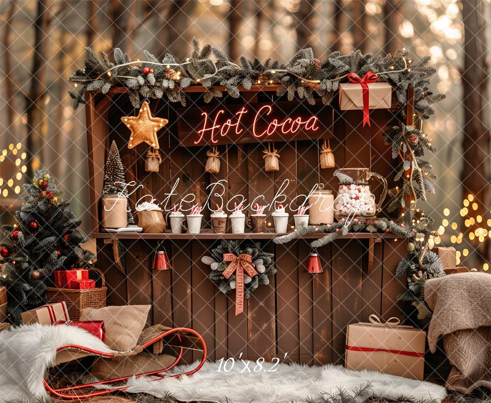 Kate Outdoor Hot Cocoa Bar Backdrop Designed by Patty Roberts