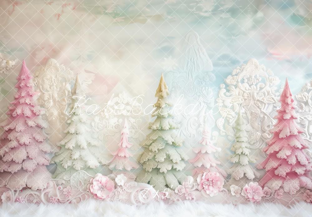 Kate Pastel Winter Forest Backdrop Designed by Patty Roberts