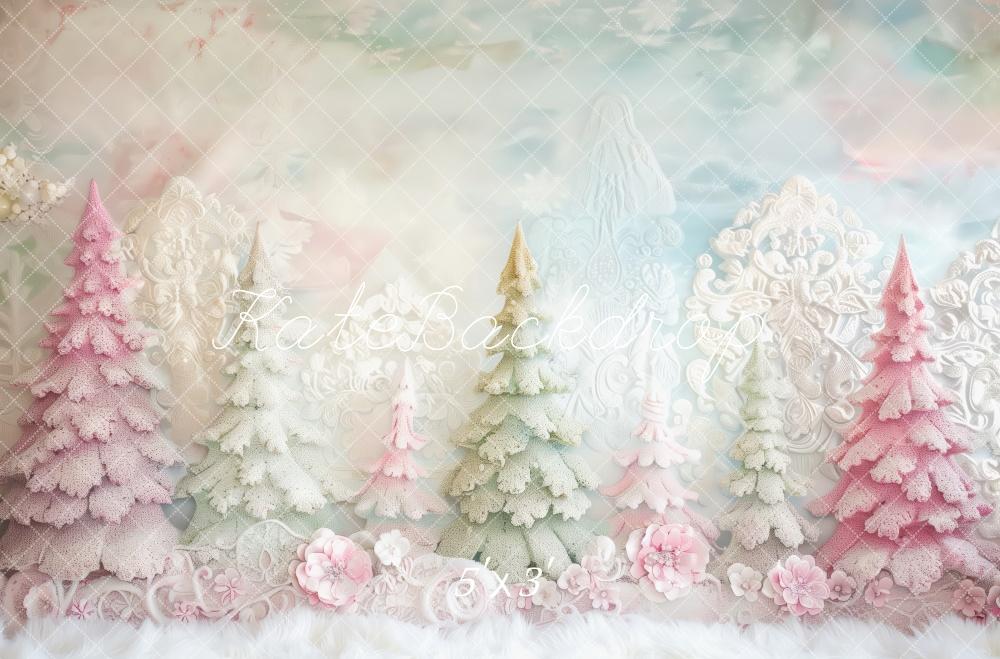 Kate Pastel Winter Forest Backdrop Designed by Patty Roberts