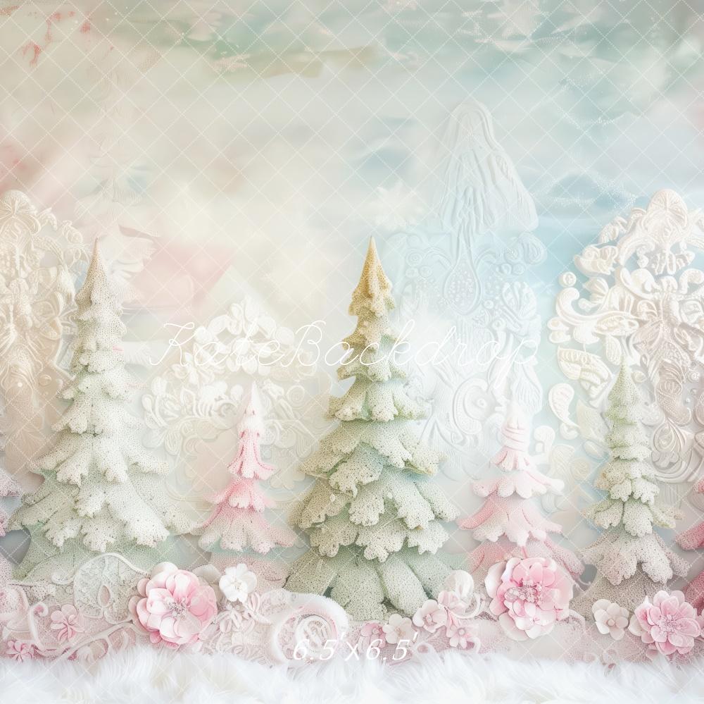 Kate Pastel Winter Forest Backdrop Designed by Patty Roberts