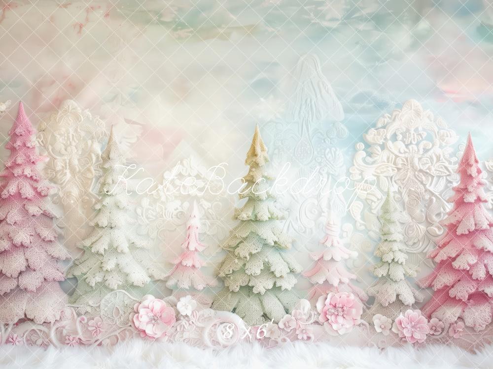 Kate Pastel Winter Forest Backdrop Designed by Patty Roberts