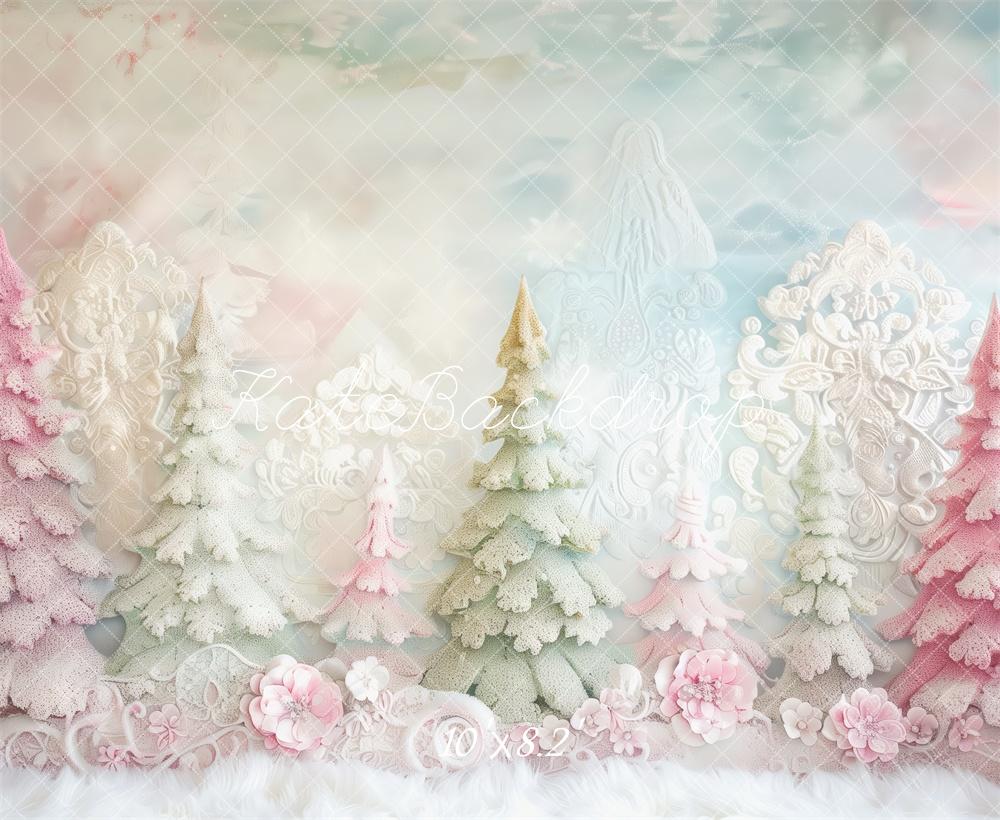 Kate Pastel Winter Forest Backdrop Designed by Patty Roberts