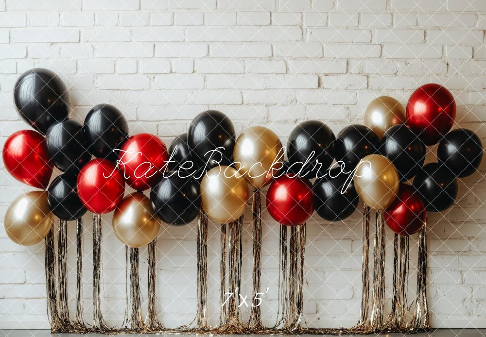 Kate Balloons Smash Cake White Brick Wall Backdrop Designed by Patty Roberts