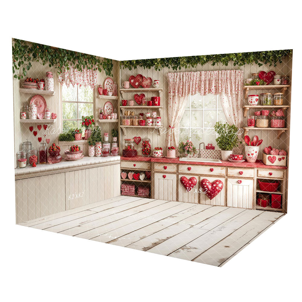 Kate Valentine's Day Strawberry Kitchen Room Set(8ftx8ft&10ftx8ft&8ftx10ft)