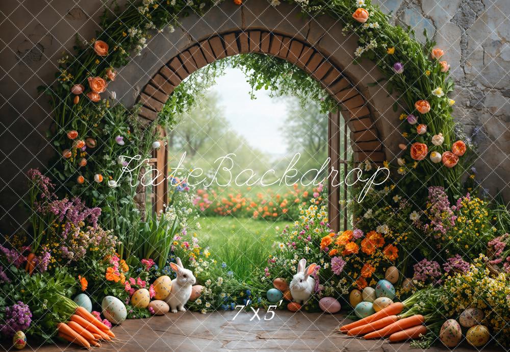 Kate Easter Bunny Flower Arch Backdrop Designed by Emetselch