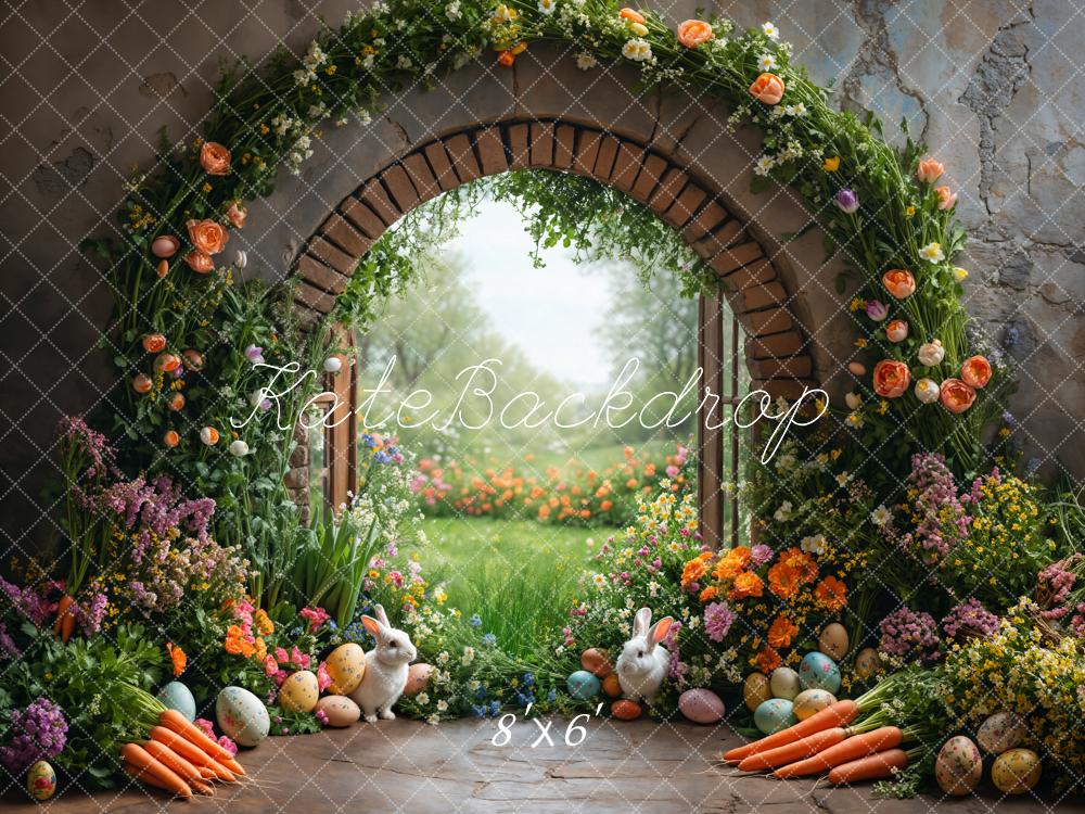 Kate Easter Bunny Flower Arch Backdrop Designed by Emetselch