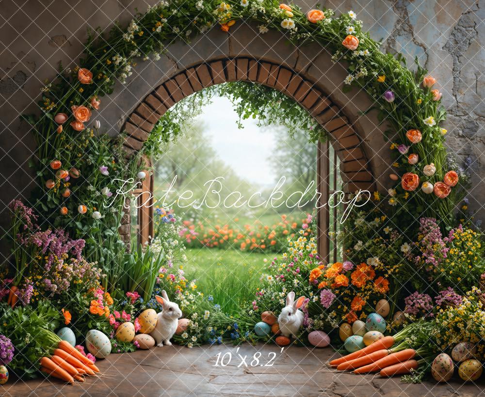 Kate Easter Bunny Flower Arch Backdrop Designed by Emetselch