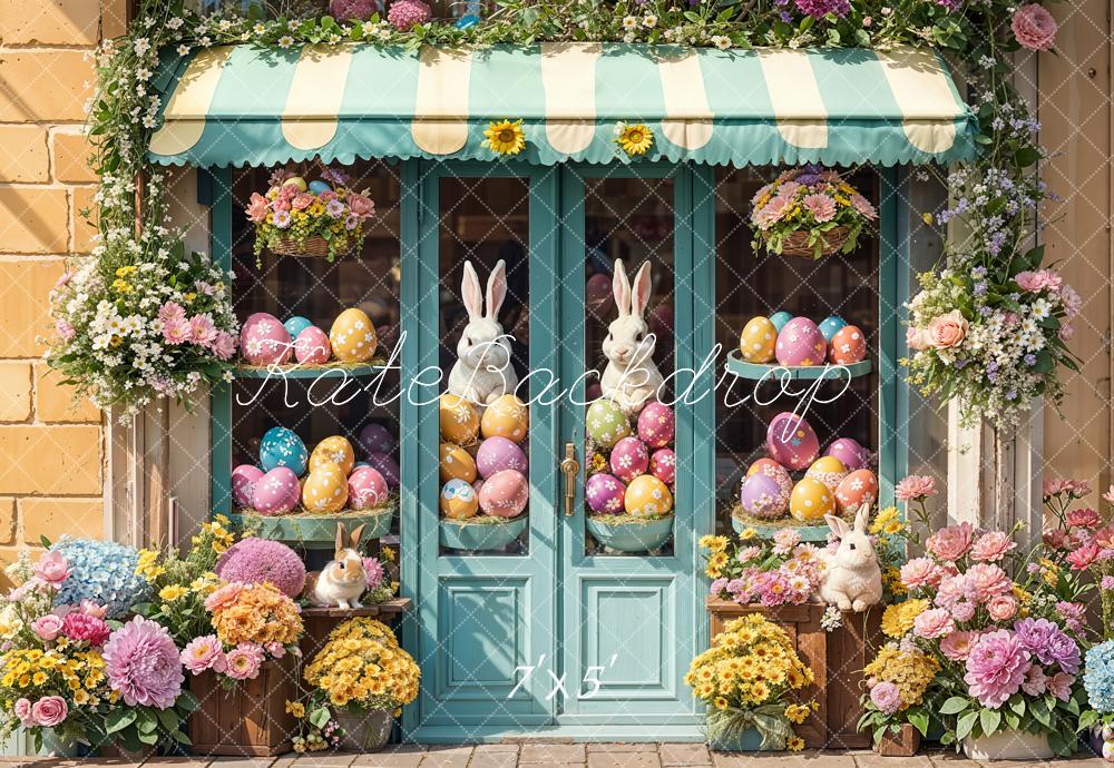 Kate Easter Bunny Eggs Flower Shop Backdrop Designed by Emetselch