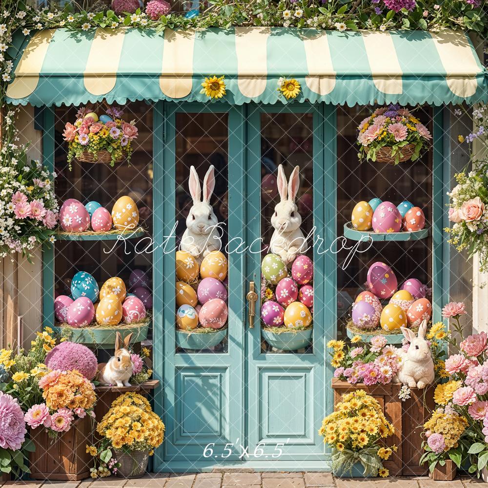 Kate Easter Bunny Eggs Flower Shop Backdrop Designed by Emetselch