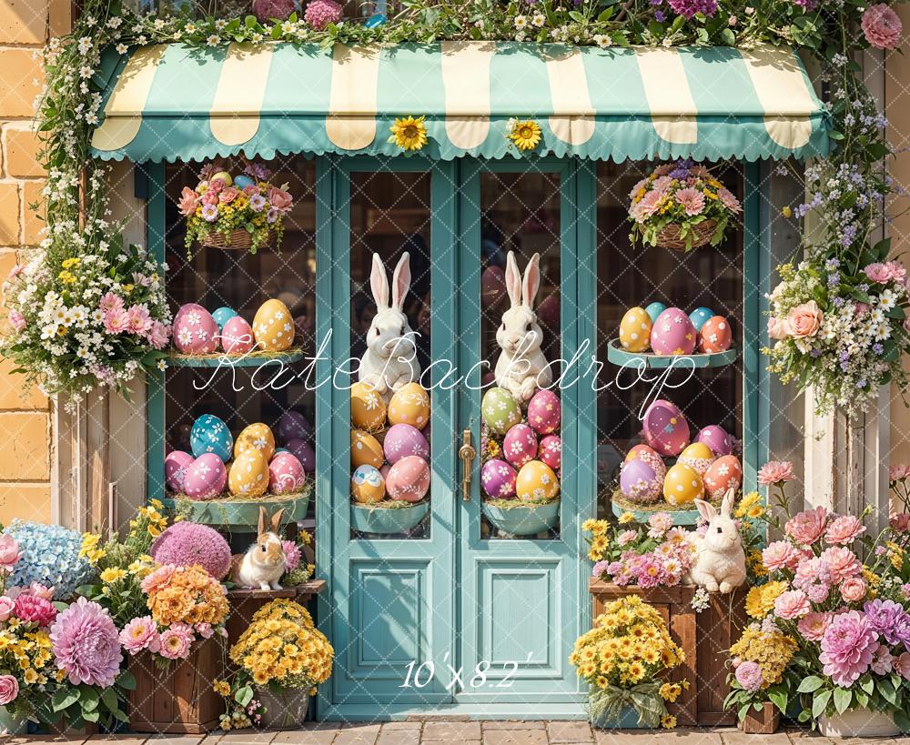 Kate Easter Bunny Eggs Flower Shop Backdrop Designed by Emetselch