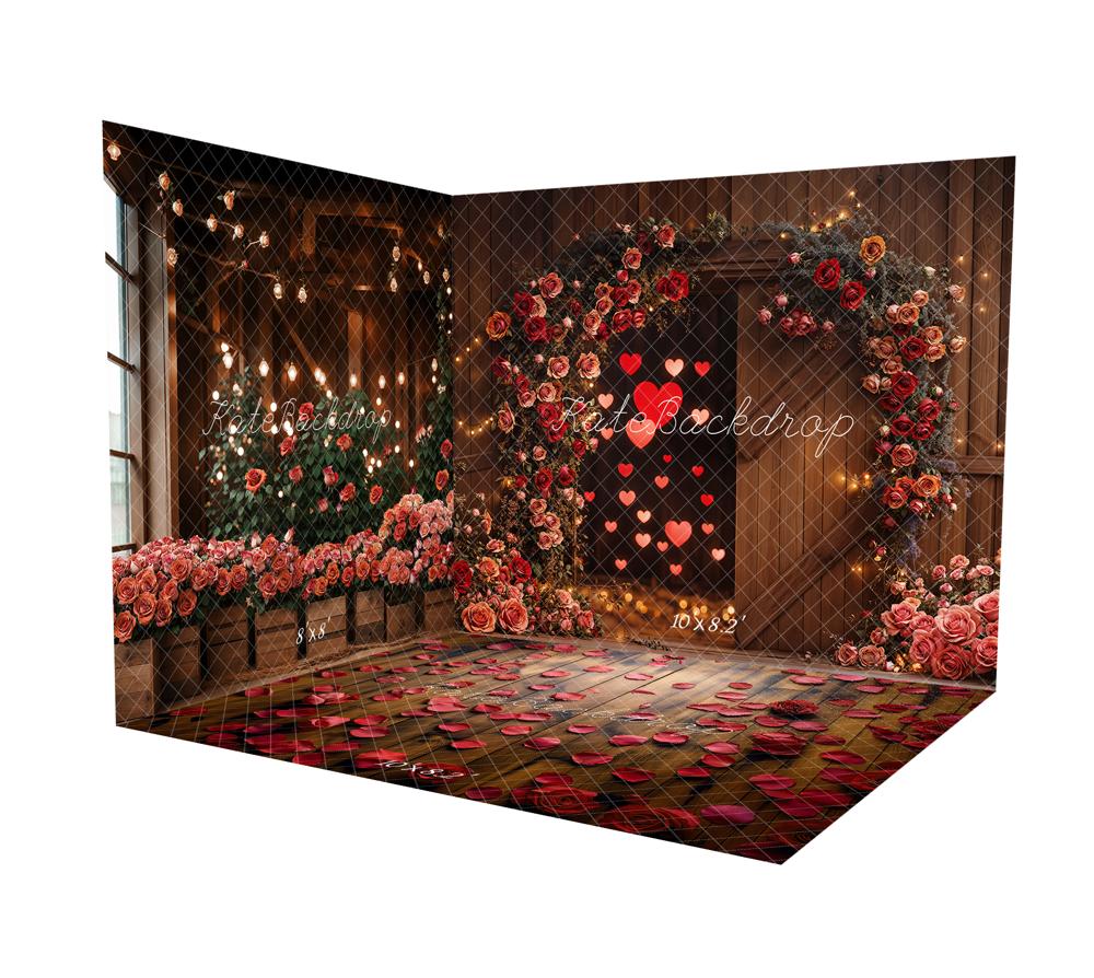 Kate Valentine's Day Flower Cabin Room Set(8ftx8ft&10ftx8ft&8ftx10ft)