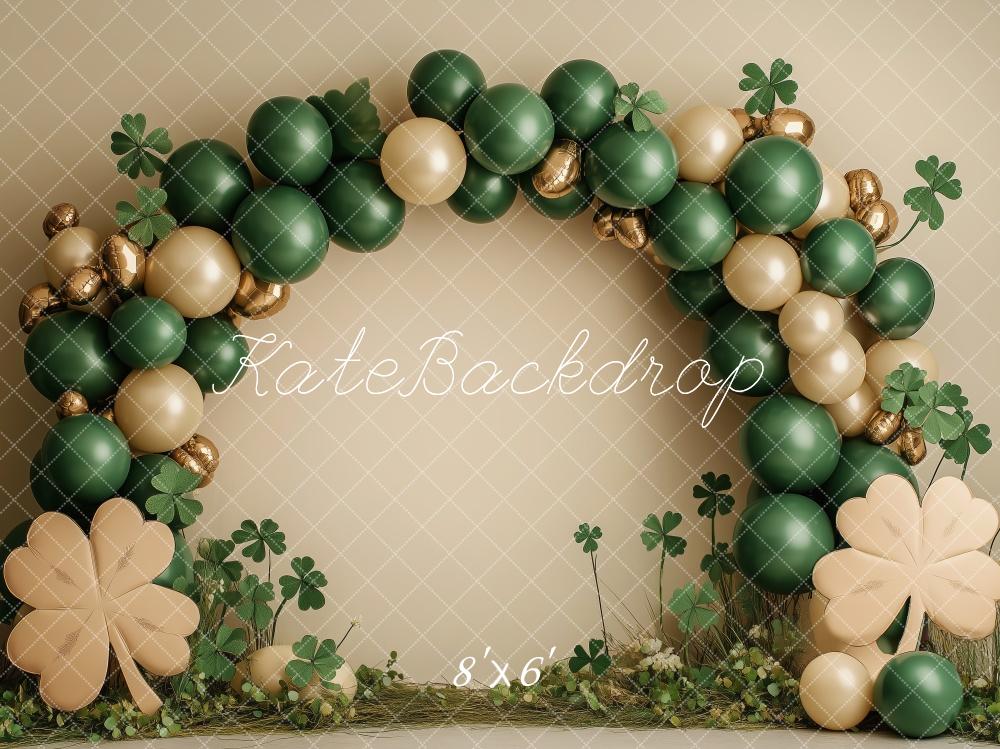 Kate Green St. Patricks Day Balloons Arch Backdrop Designed by Patty Roberts