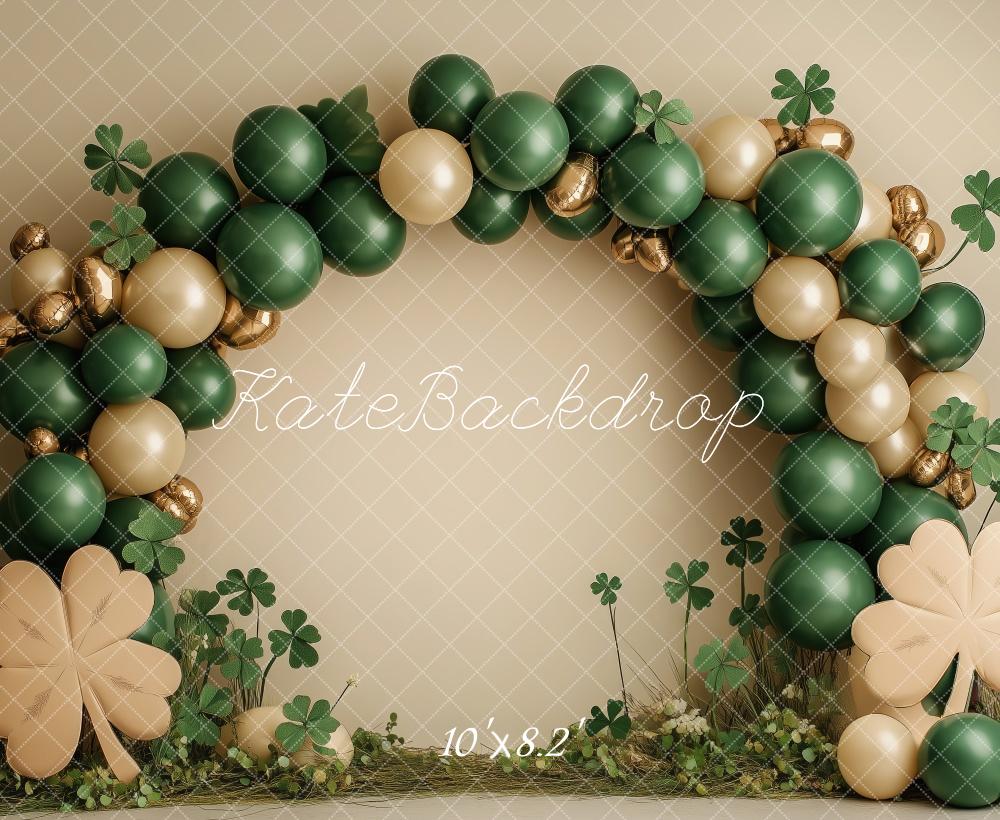 Kate Green St. Patricks Day Balloons Arch Backdrop Designed by Patty Roberts