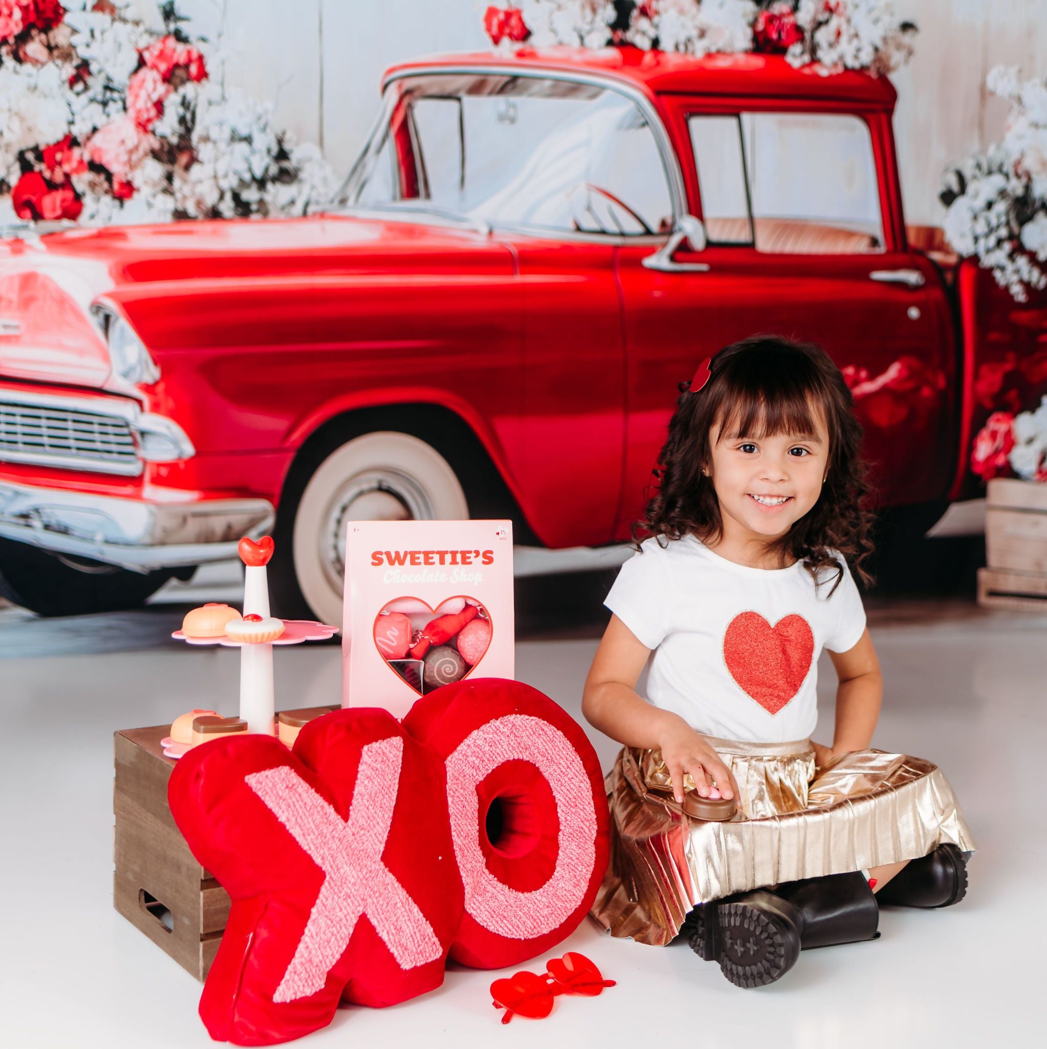 Kate Vintage Valentine’s Day Truck Backdrop Designed by Patty Roberts