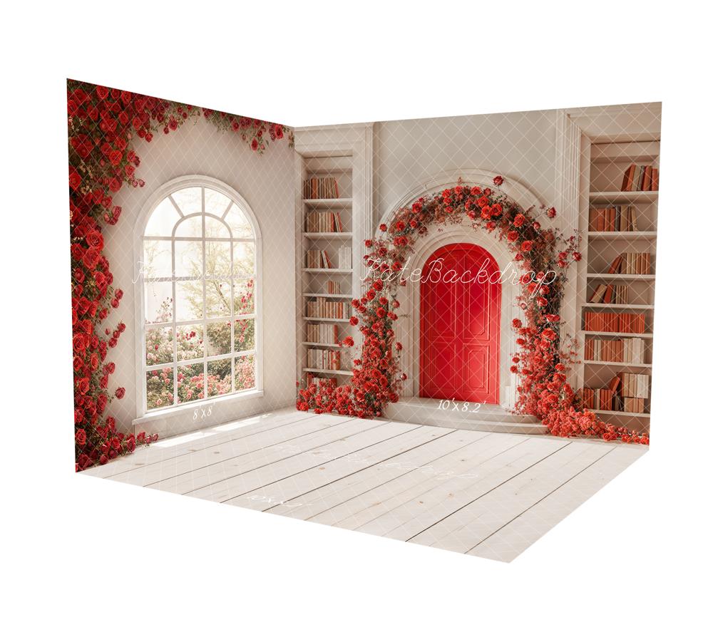 Kate Valentine's Day Indoor Book Rose Arch Room Set(8ftx8ft&10ftx8ft&8ftx10ft)