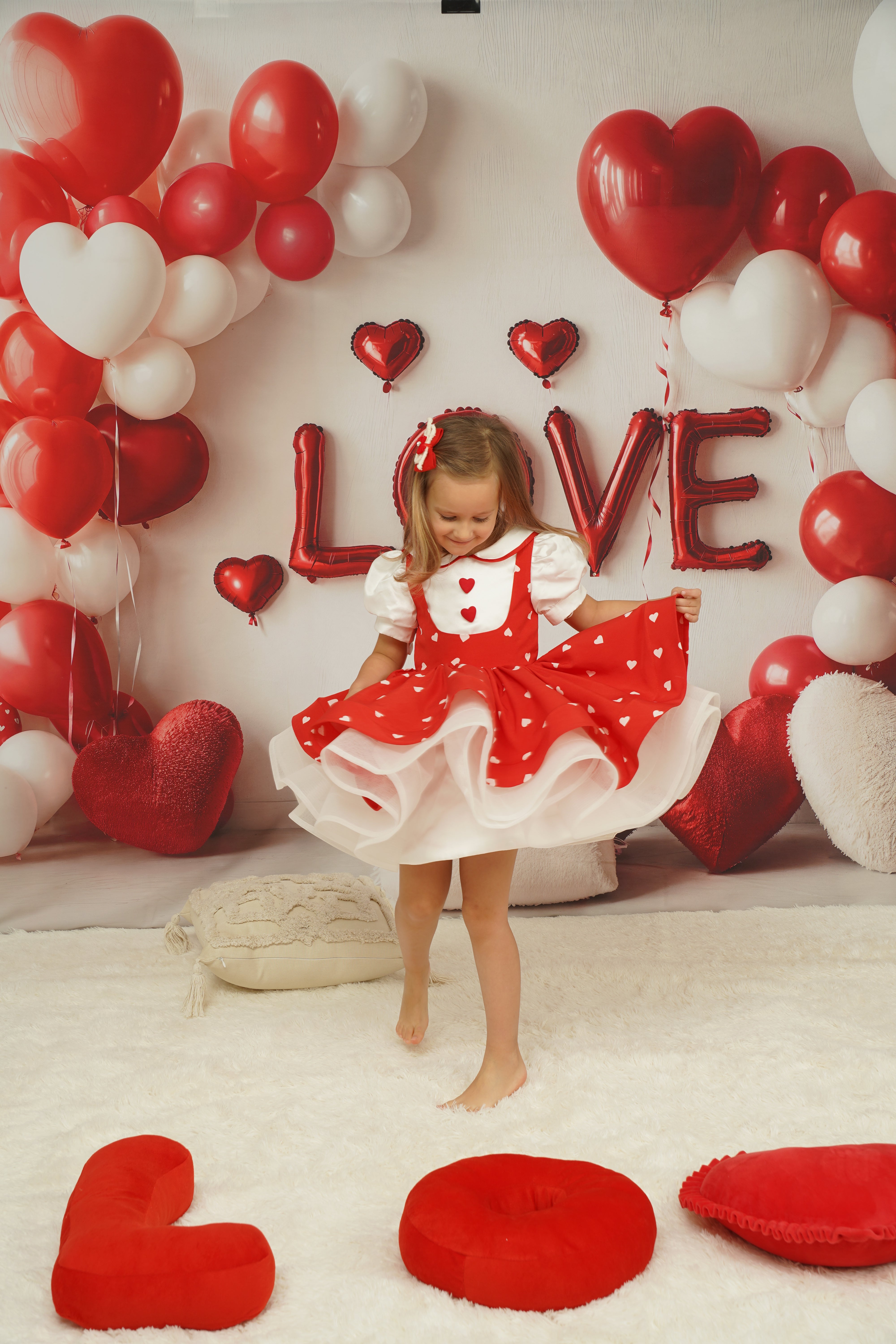 Kate Valentine Heart Balloons Love Backdrop Designed by Emetselch