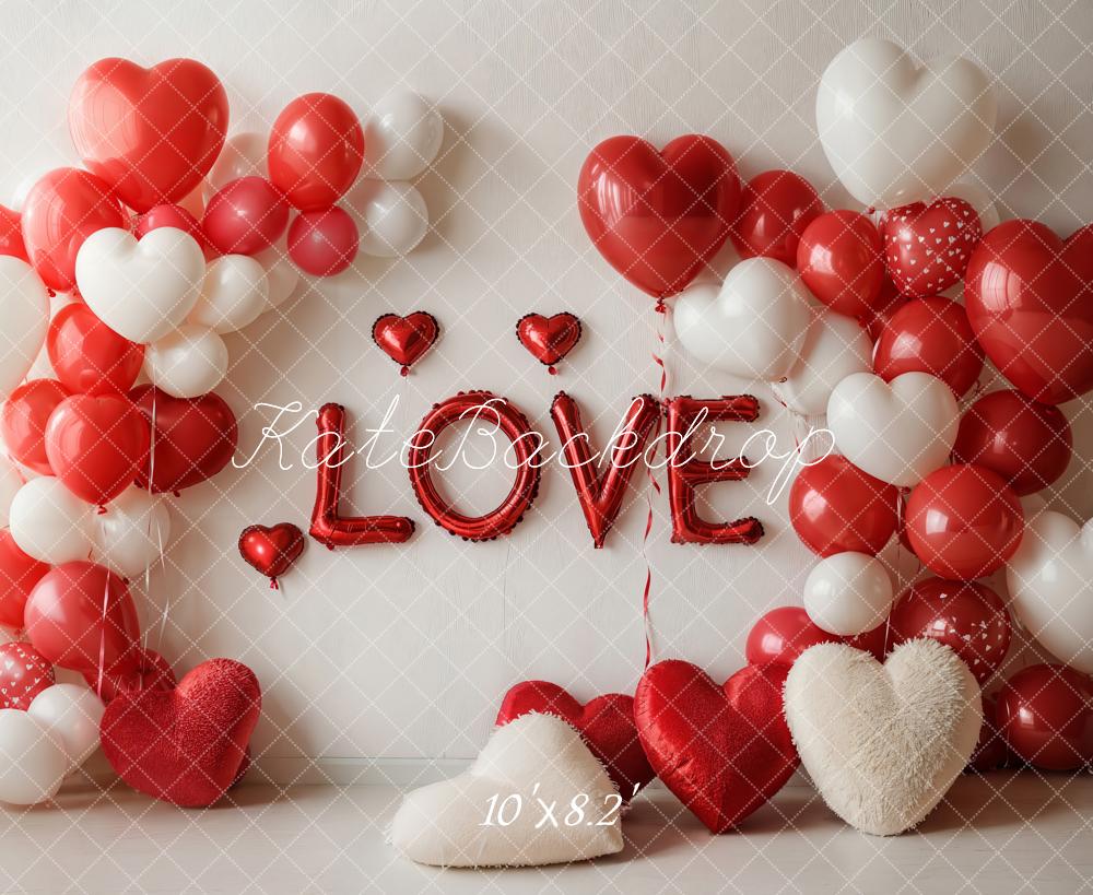 Kate Valentine Heart Balloons Love Backdrop Designed by Emetselch