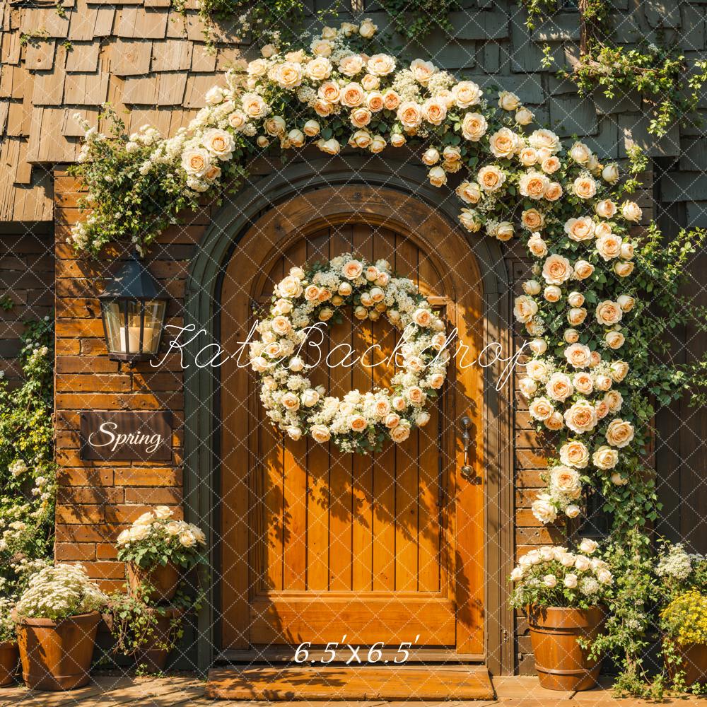 Kate Spring Flowers Cabin Backdrop Designed by Chain Photography