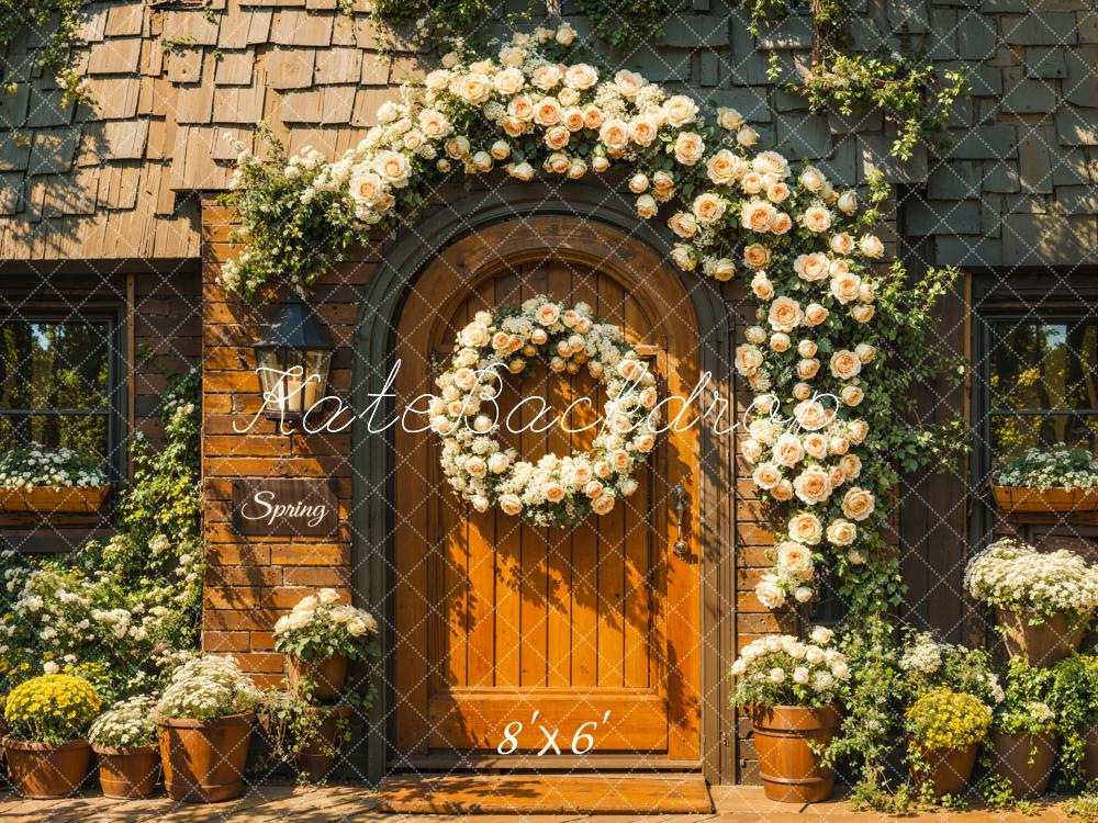 Kate Spring Flowers Cabin Backdrop Designed by Chain Photography