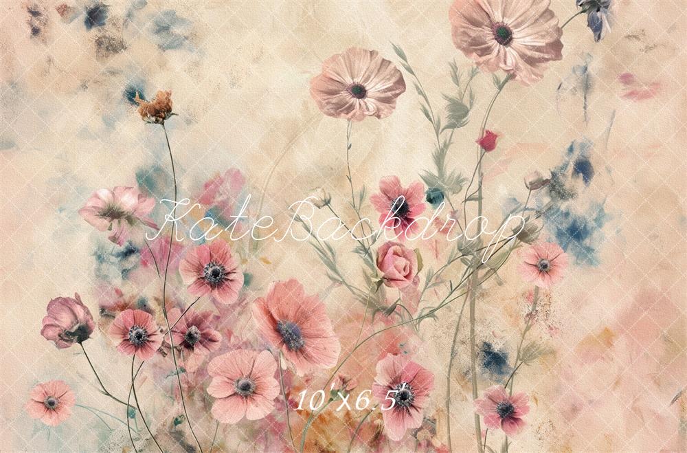 Kate Floral Fine Art Boho Backdrop for Photography Designed by Kerry Anderson