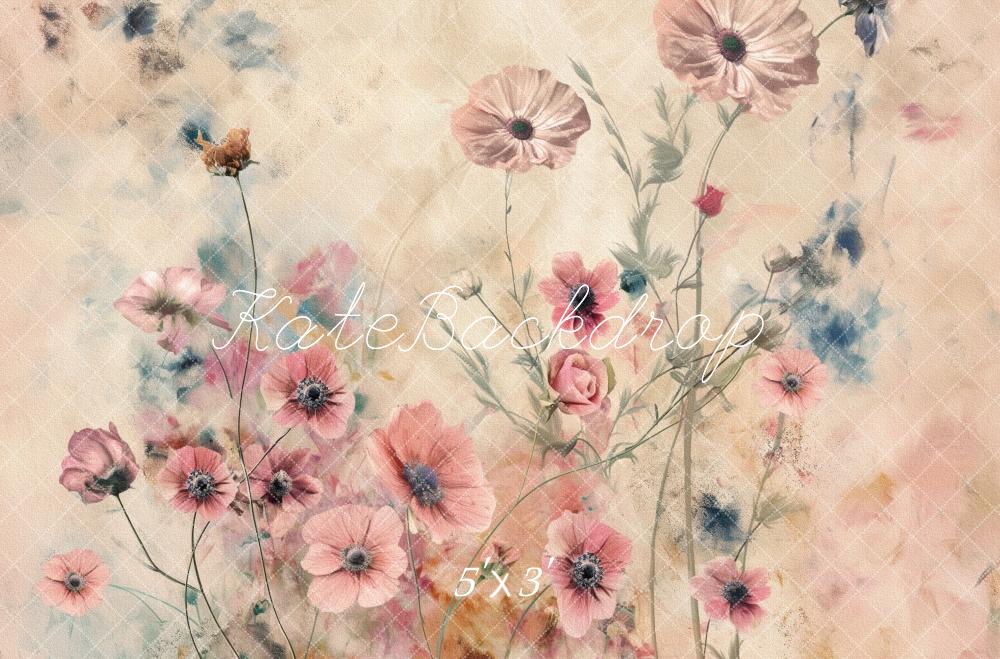 Kate Floral Fine Art Boho Backdrop for Photography Designed by Kerry Anderson