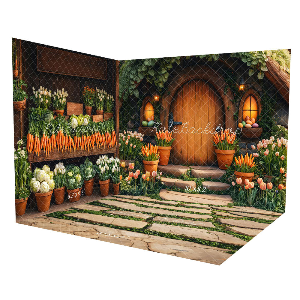 Kate Easter Carrot Shop Tulips Flower Room Set(8ftx8ft&10ftx8ft&8ftx10ft)