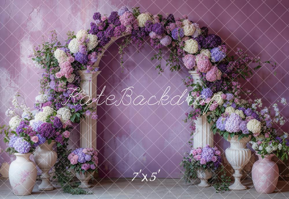 Kate Flower Arch Purple Backdrop Spring Mother's Day Designed by Emetselch