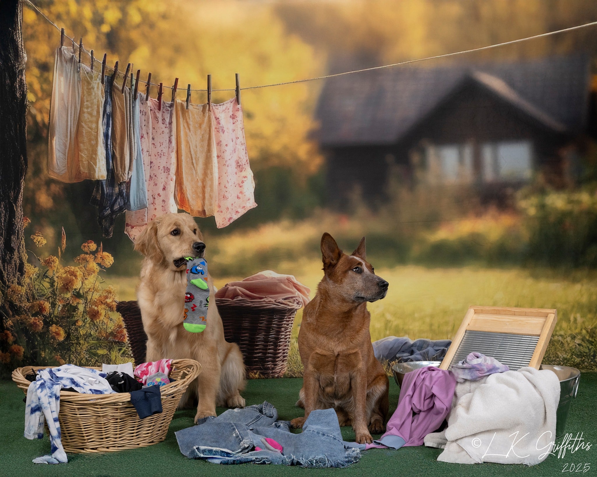 AUSALE Kate Spring Laundry Day Backdrop Designed by Lidia Redekopp