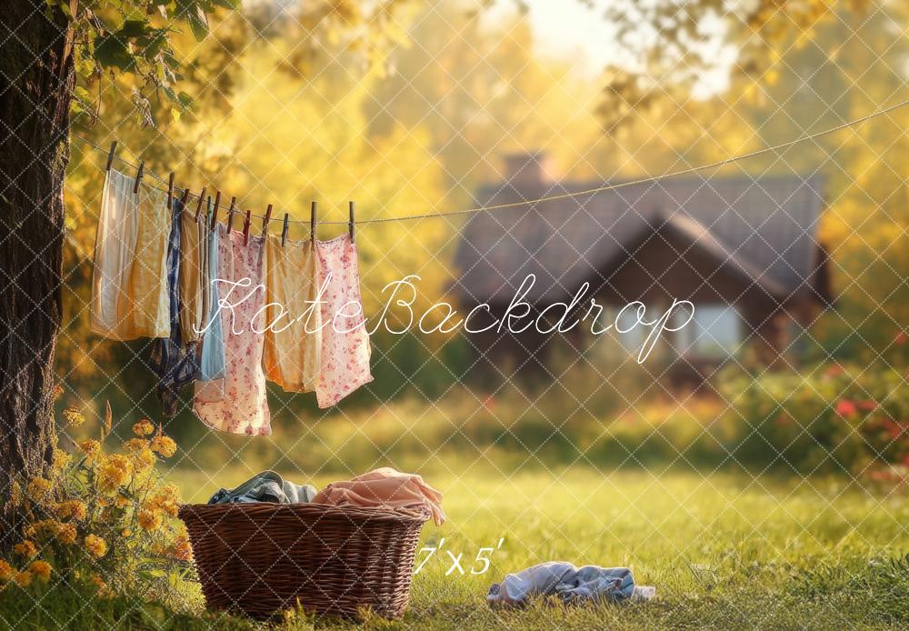 AUSALE Kate Spring Laundry Day Backdrop Designed by Lidia Redekopp