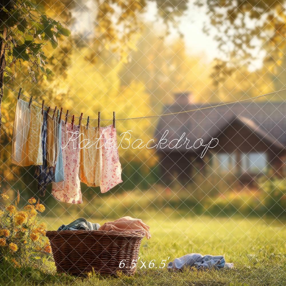 AUSALE Kate Spring Laundry Day Backdrop Designed by Lidia Redekopp