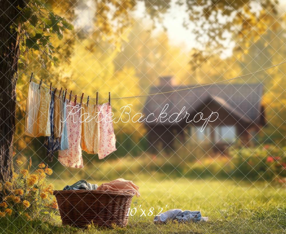 AUSALE Kate Spring Laundry Day Backdrop Designed by Lidia Redekopp