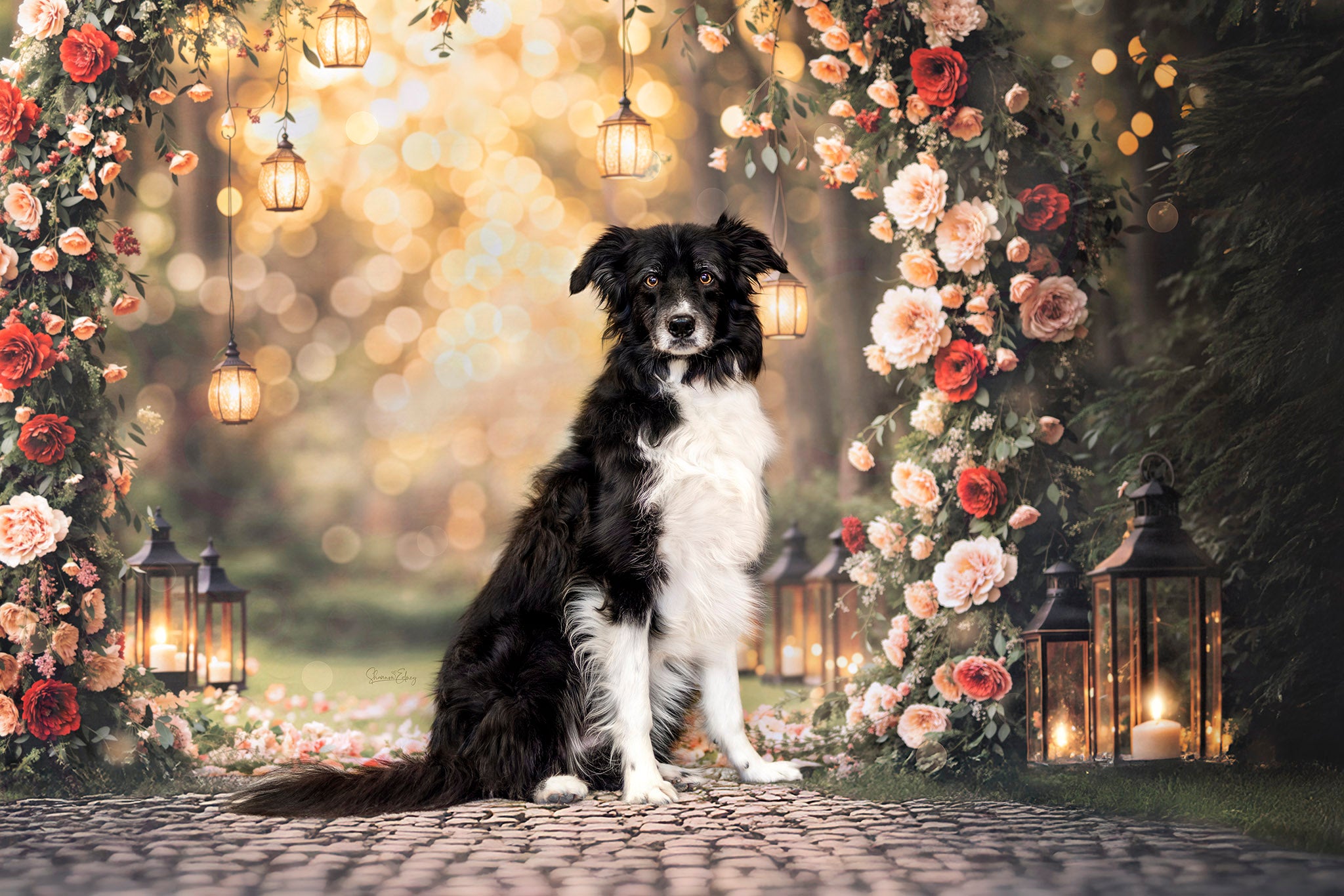 Kate Flower Arch Backdrop Valentine's Day Wedding Spring Designed by Emetselch