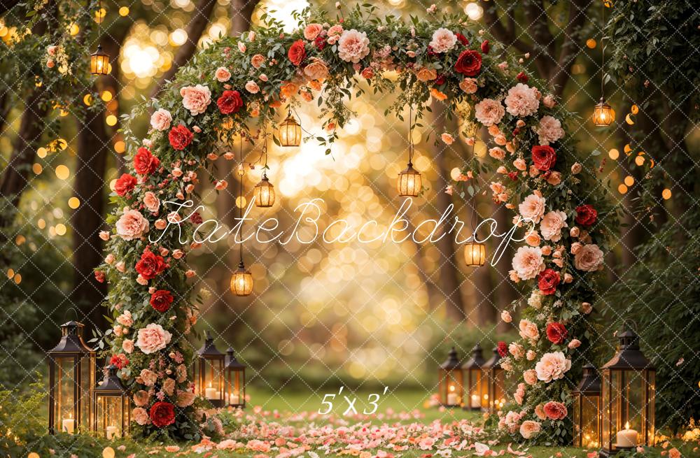 Kate Flower Arch Backdrop Valentine's Day Wedding Spring Designed by Emetselch